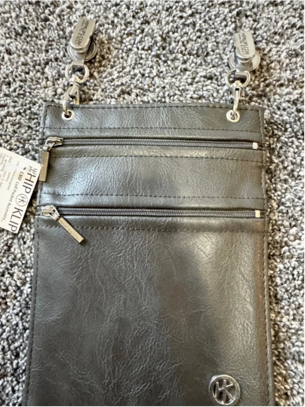 The Hip Klip EMF/RFID Subtle Gray XL Pouch NWT